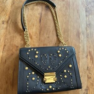 Michael Kors navy blue shoulder bag